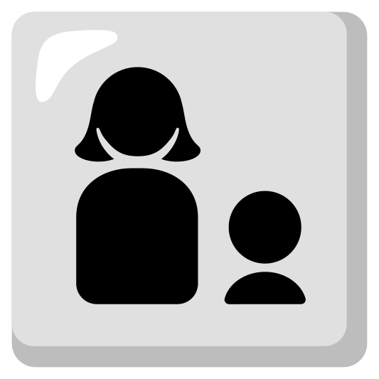 The family: woman, boy emoji.
