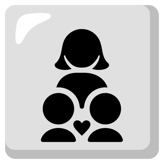 The family: woman, boy, boy emoji.