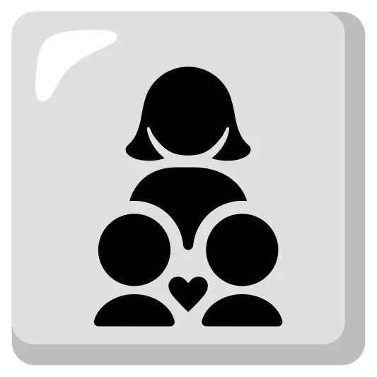 The family: woman, boy, boy emoji.