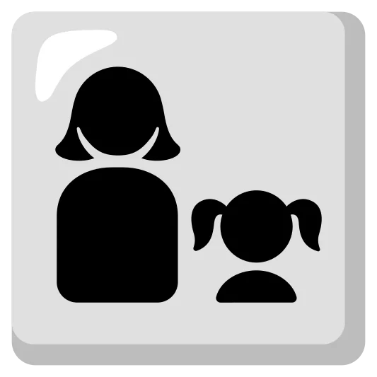 The family: woman, girl emoji.