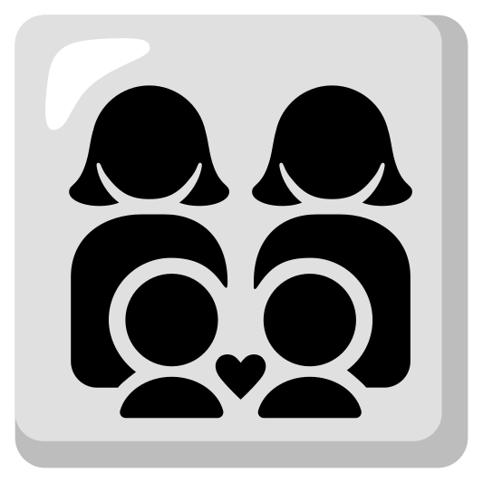 The family: woman, woman, boy, boy emoji.