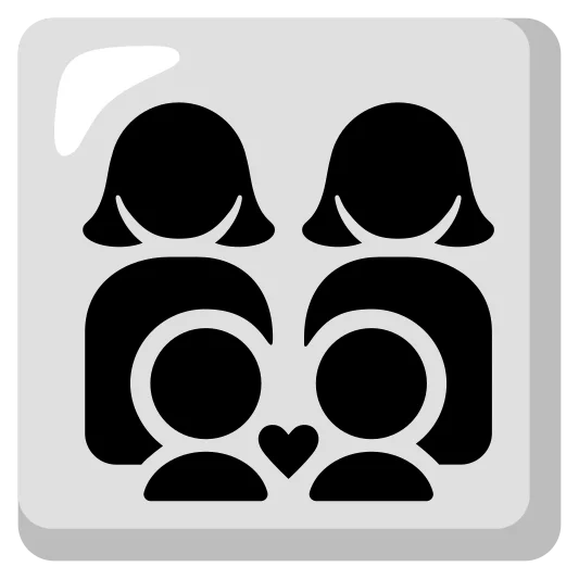 The family: woman, woman, boy, boy emoji.