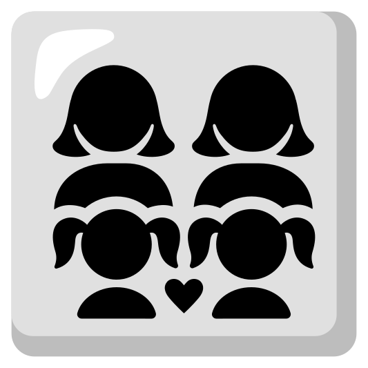 The family: woman, woman, girl, girl emoji.