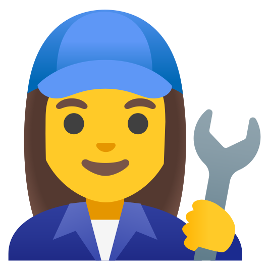 The woman mechanic emoji.