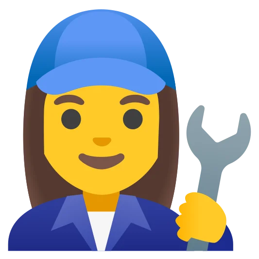 The woman mechanic emoji.
