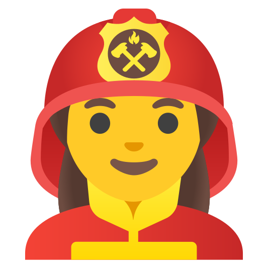 The woman firefighter emoji.