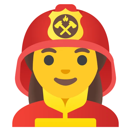 The woman firefighter emoji.