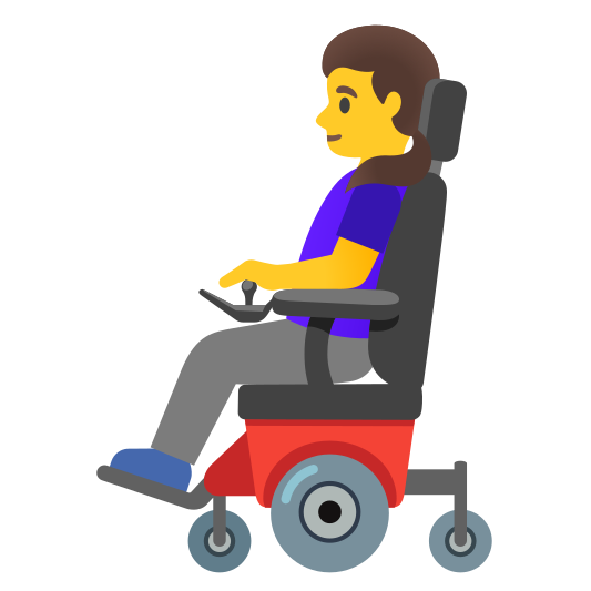 The woman in motorized wheelchair emoji.
