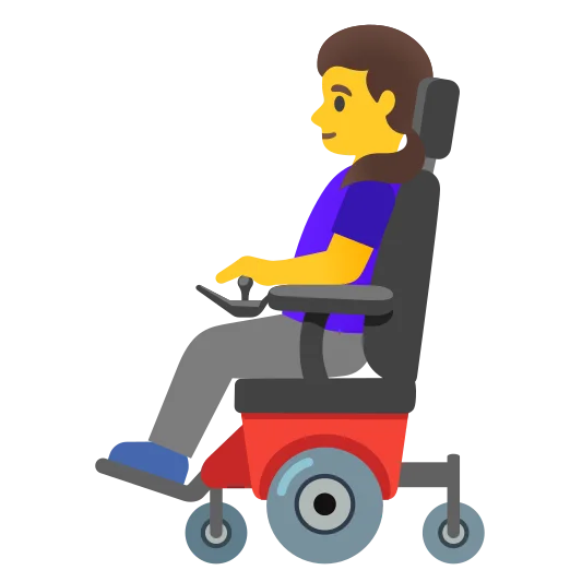 The woman in motorized wheelchair emoji.