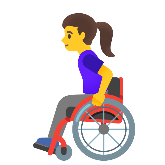 The woman in manual wheelchair emoji.