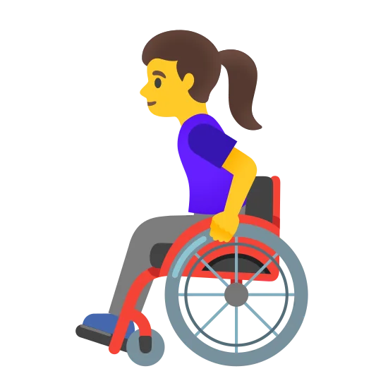 The woman in manual wheelchair emoji.