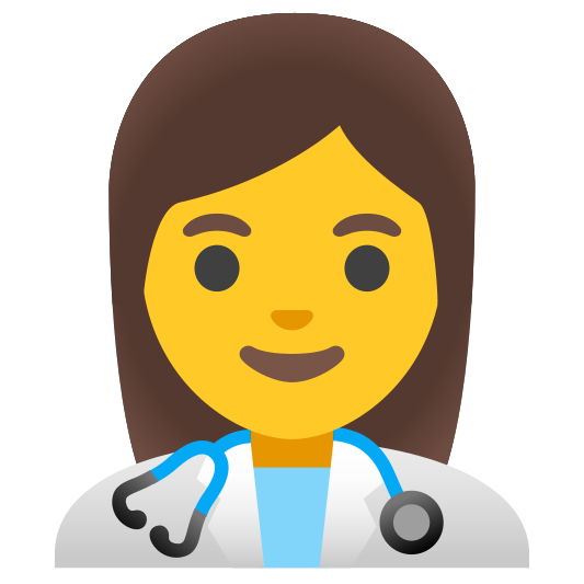 The woman health worker emoji.