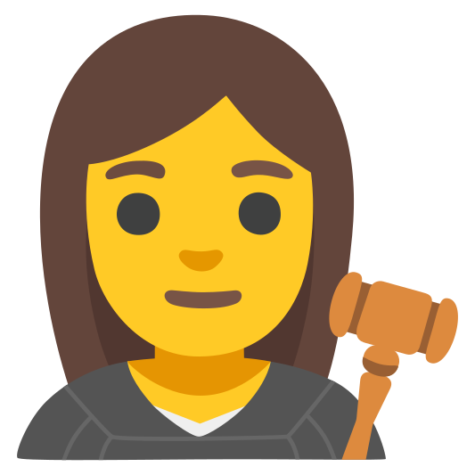 The woman judge emoji.
