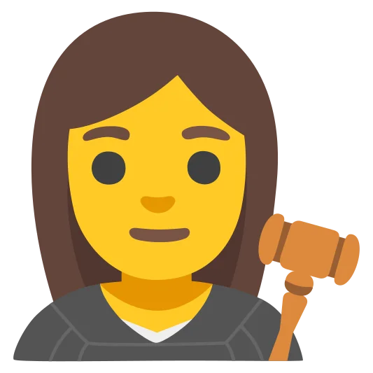 The woman judge emoji.