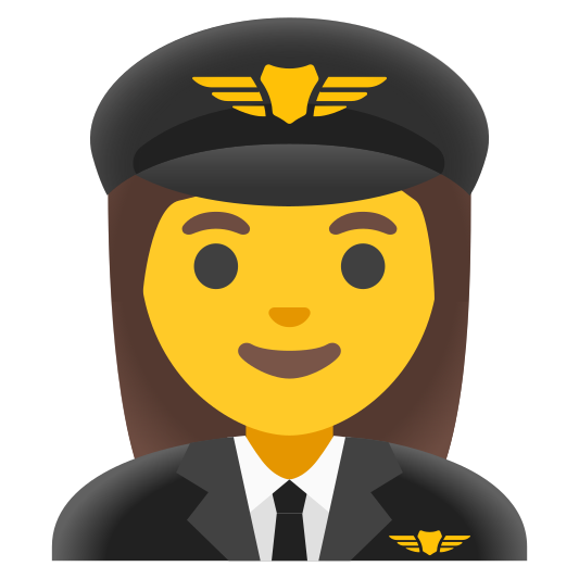 The woman pilot emoji.