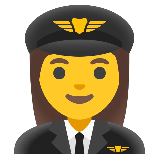 The woman pilot emoji.