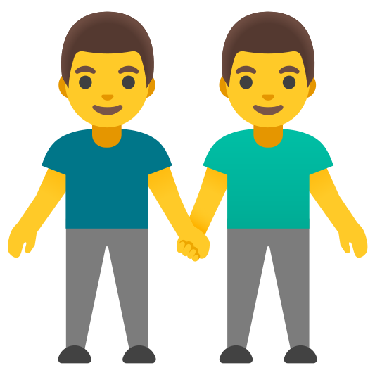 The men holding hands emoji.