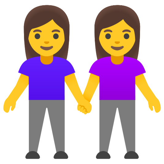 The women holding hands emoji.