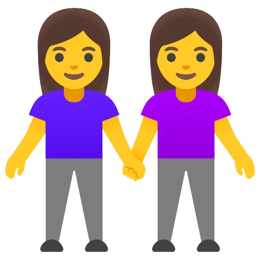 The women holding hands emoji.