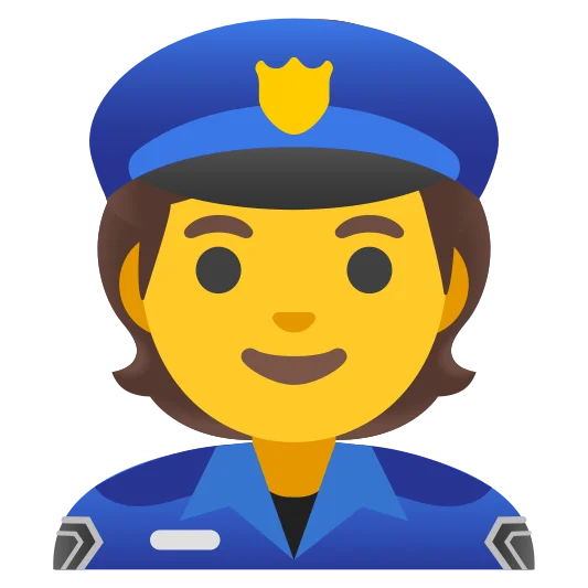 The police officer emoji.
