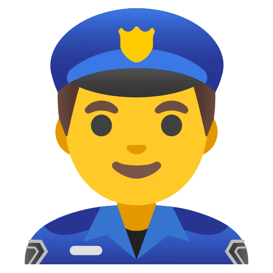 The man police officer emoji.