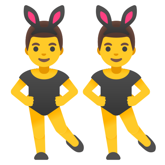 The men with bunny ears emoji.
