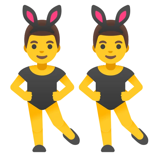 The men with bunny ears emoji.