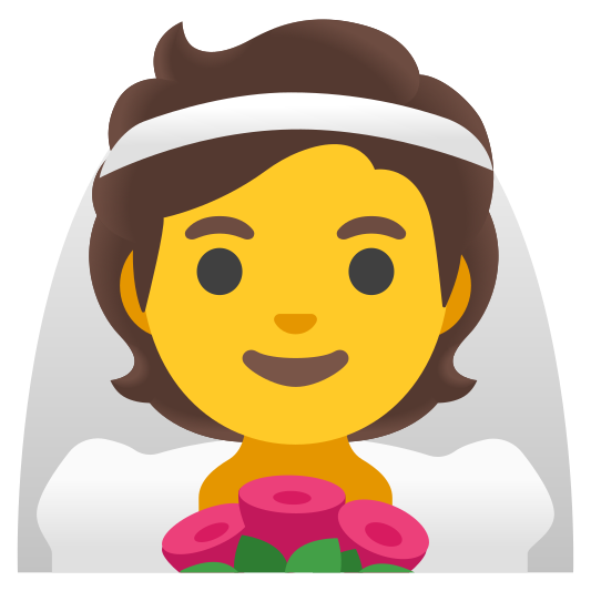 The person with veil emoji.