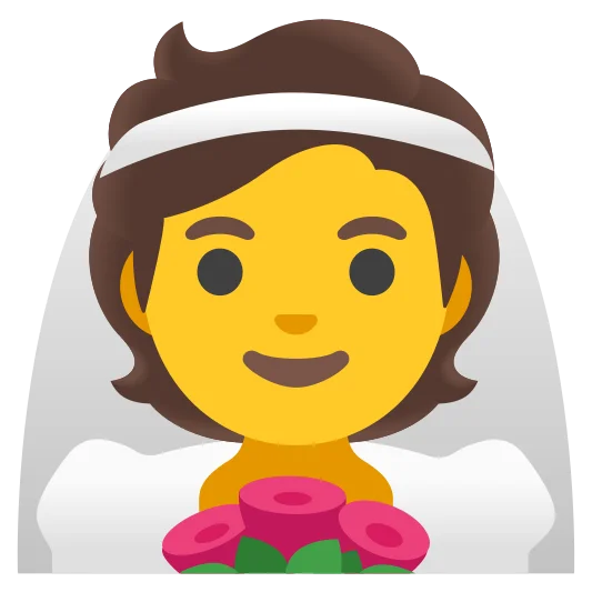The person with veil emoji.