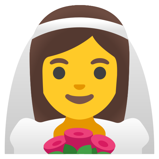 The woman with veil emoji.