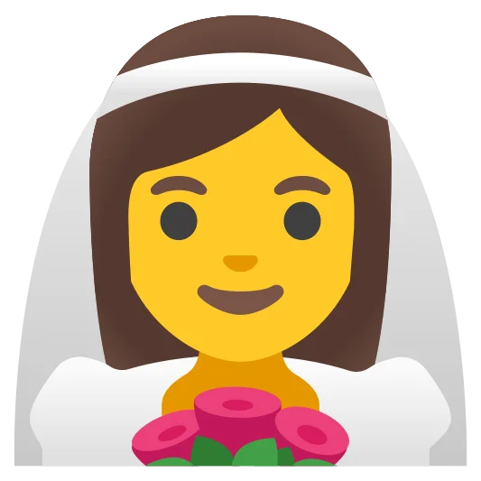 The woman with veil emoji.