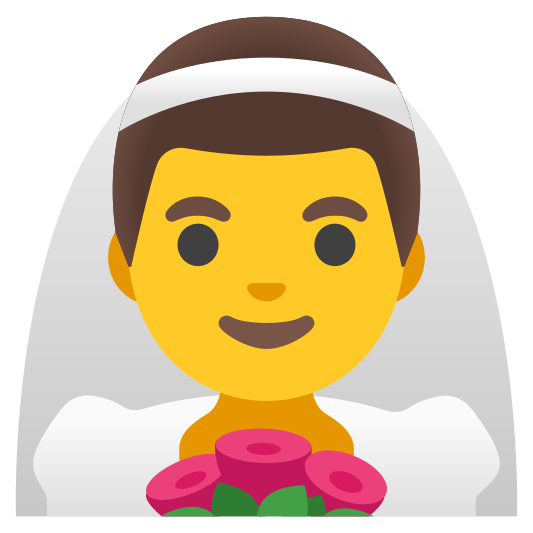 The man with veil emoji.
