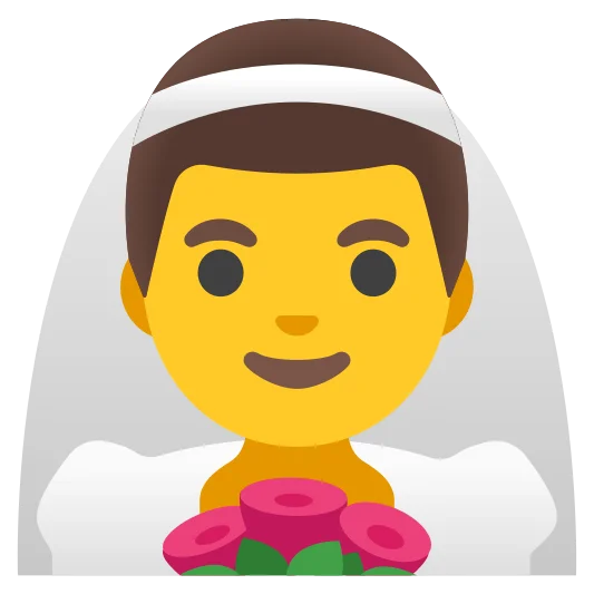 The man with veil emoji.