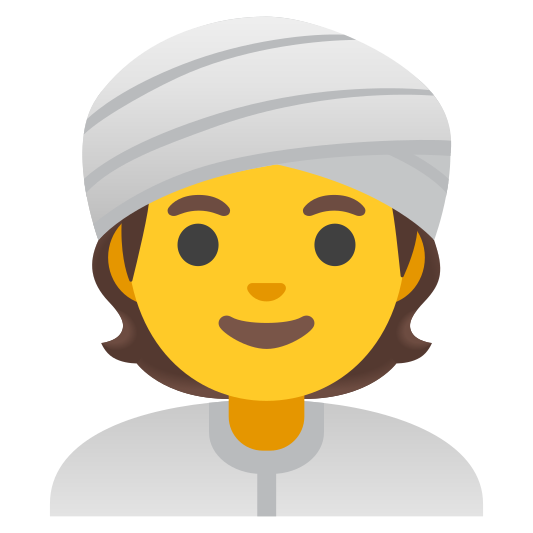 The person wearing turban emoji.