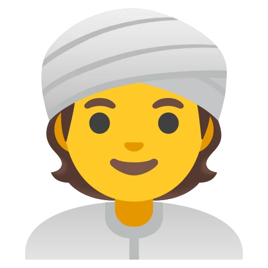 The person wearing turban emoji.