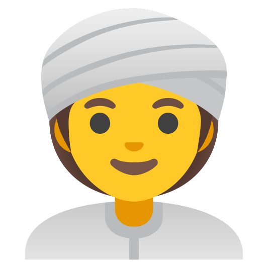 The woman wearing turban emoji.