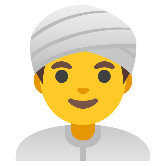 The man wearing turban emoji.