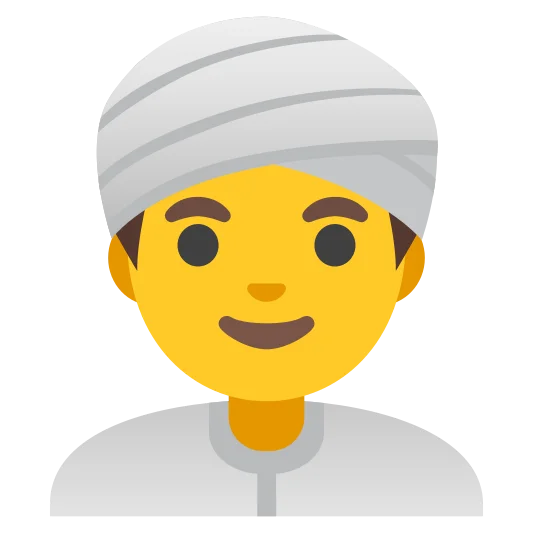 The man wearing turban emoji.