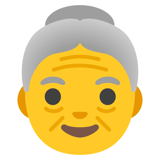 The old woman emoji.