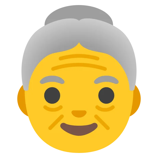 The old woman emoji.