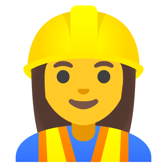 The woman construction worker emoji.