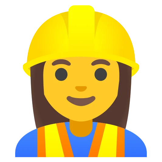 The woman construction worker emoji.