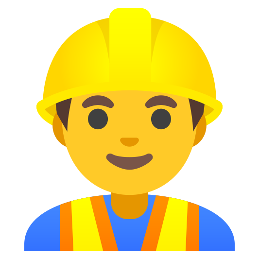 The man construction worker emoji.