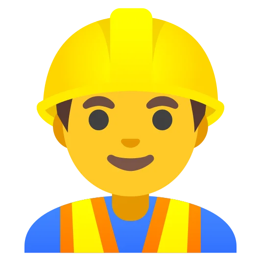 The man construction worker emoji.
