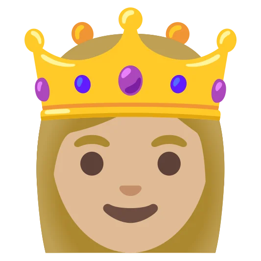 The princess: medium-light skin tone emoji.