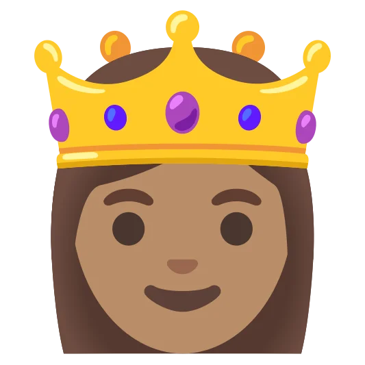 The princess: medium skin tone emoji.