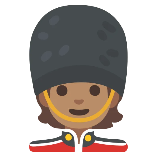 The guard: medium skin tone emoji.