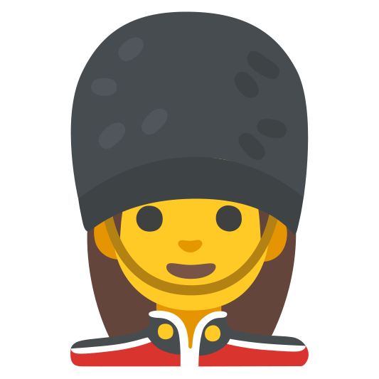 The woman guard emoji.