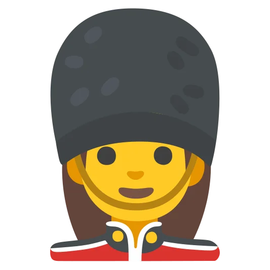 The woman guard emoji.
