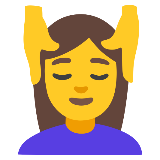 The woman getting massage emoji.